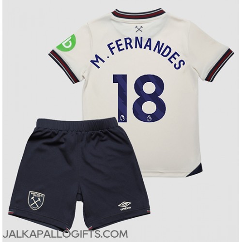 West Ham United Mateus Fernandes #18 Vieras Peliasu Lasten 2025-26 Lyhythihainen (+ Lyhyet housut)
